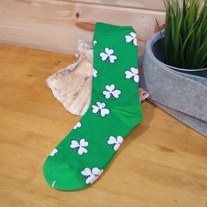 St. Patricks Day 4-leaf Clover Lucky Socks